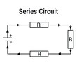 series electrical circuits diagram vector