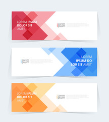 geometric banner design with vector presentation template.