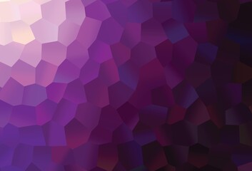 Dark Purple vector layout with hexagonal shapes.