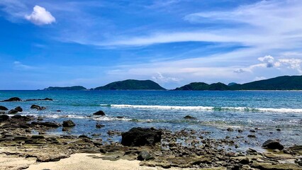 慶良間諸島安室島の夏の海岸の風景