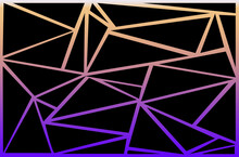 Abstract Image. Illustration Clipart. Gradient Purple, Black Triangle Background.