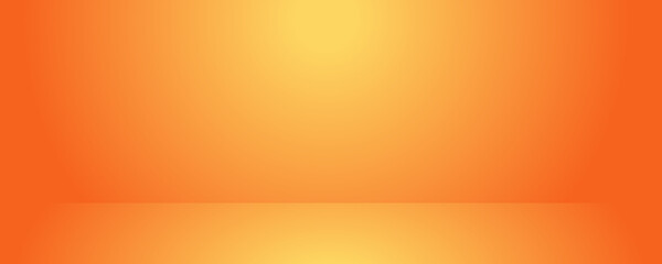 Wall Mural - orange studio and showroom for present products