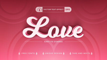 love - editable text effect, valentine font style, edit passion style