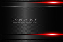 Abstract Metallic Red Black Frame Layout Modern Tech Design Template Background , Black And Red Background. Vector Graphic Template Design