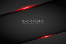 Abstract Metallic Red Black Frame Layout Modern Tech Design Template Background , Black And Red Background. Vector Graphic Template Design