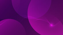 Abstract Purple Circles And Dot Particle Element Background Technology Style.