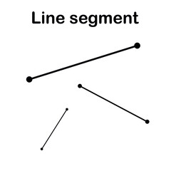 Sticker - line segment in geometry mathematics