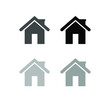 © Faisal - Home vector icon in black and grey color illustration