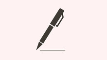 Minimalist Pen Icon Vector Illustration