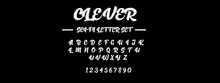 CLEVER Font Letter Set. Luxury Vector Typeface For Company. Modern Gaming Fonts Logo Design