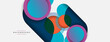 © antishock - Vector round shapes circles minimal geometric background. Vector illustration for wallpaper banner background or landing page