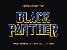 BLACK PANTHER SUPERHERO EDITABLE TEXT EFFECT