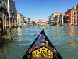 Take photo of the famous Venice Grand Canal in Italy from gondola