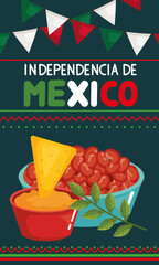 Wall Mural - independencia de mexico lettering with nachos