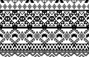african tribal black and white abstract ethnic geometric pattern. design for background or wallpaper