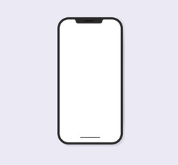 Wall Mural - notch smartphone modern device isolated mockup template blank display technology gadget business ill