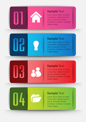 Wall Mural - modern text box template, infographics banner 