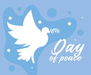 Canvas Print - day of peace lettering postcard