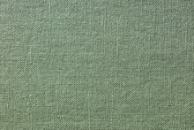 Green Linen Fabric Texture Background. High Resolution Textured Pattern.