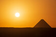 view on Great pyramid of Giza at sunrise