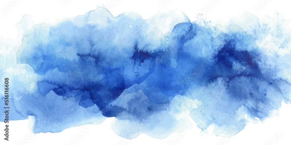 Blue watercolor abstract background, form, design element. Colorful ...
