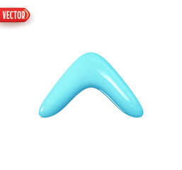Wall Mural - Blue up arrow. Realistic 3d design In plastic cartoon style. Icon isolated on white background. Vector illustration