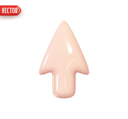 Wall Mural - arrow cursor. computer pointer arrow. realistic 3d design in plastic cartoon style. icon isolated on