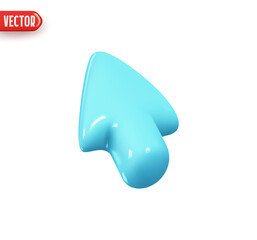 Wall Mural - arrow cursor. computer pointer arrow. realistic 3d design in plastic cartoon style. icon isolated on