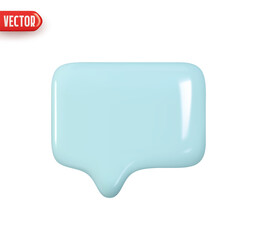 Wall Mural - notification message dialog. realistic 3d design in plastic cartoon style. icon isolated on white ba