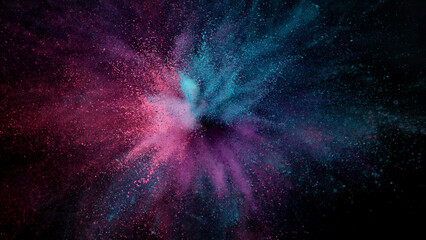 Wall Mural - Colored powder explosion.