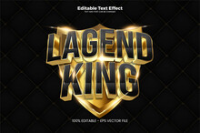 Lagend King Editable Text Effect In Modern Trend Style