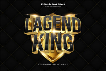 Wall Mural - Lagend King editable text effect in modern trend style