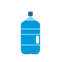 Office water set. Water cooler set. Bottles and plastic cups of water. jpeg image jpg illustration. Mineral Water Bottle Logo In White Isolated Background. illustration gallon bottle flat design on wh