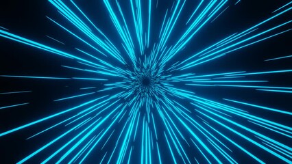 Wall Mural - Flight through hyperspace, speed of light, tunnel. 3d animation.
Looping animation of a futuristic space tunnel.
4k video, 3d rendering.
Flight through hyperspace, speed of light, tunnel. 3d animation