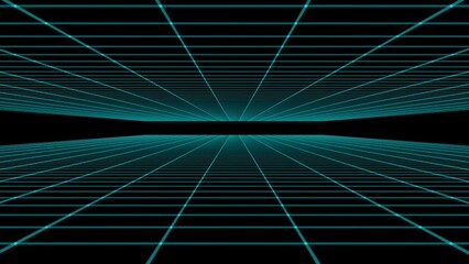 Wall Mural - retro background futuristic landscape 1980s style. digital retro landscape cyber surface animation. 