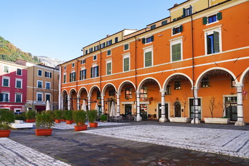 Wall Mural - Diana delle Logge Palace in the Alberica square in Carrara, Tuscany, Italy