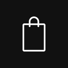 Sticker - Shopping bag icon on grey background