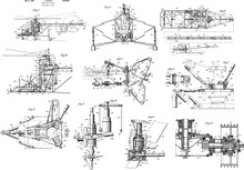 1943 Vintage Direct Lift Aircraft Patent Art