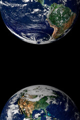Wall Mural - double earth in space