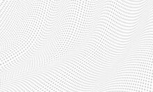 Abstract Grey Circle Dots Wave Pattern On White Design Modern Technology Background Vector