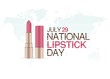vector graphic of national lipstick day good for national lipstick day celebration. flat design. flyer design.flat illustration.
