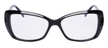 Black Stylish Fashion Glasses, Isolated On White Background