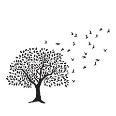 tree with birds