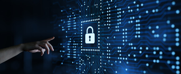 Wall Mural - cyber security data protection business technology privacy concept
