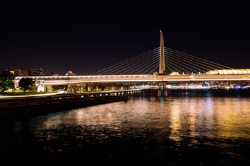 Wall Mural - Golden Horn Bridge at night. Istanbul, Turkey	