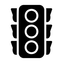 Traffic Light Glyph Icon