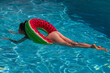 © Volodymyr - Woman with perfect sexy body in swimsuit bikini. Sexy women legs on the swimming pool background. Female back and buttocks closeup. Sexy womans body. Summer model.