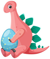 Poster - Cute Stegosaurus Dinosaur Cartoon