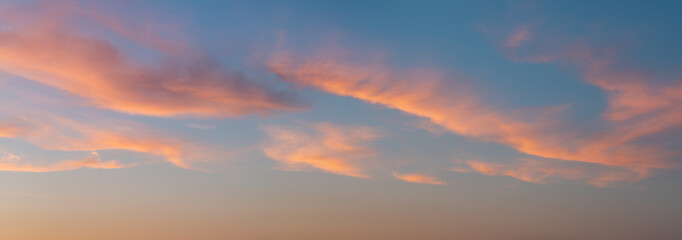Wall Mural - panorama of a dramatic evening sky