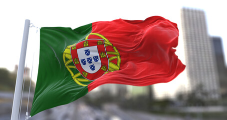 3d illustration flag of Portugal. flag symbols of Portugal.